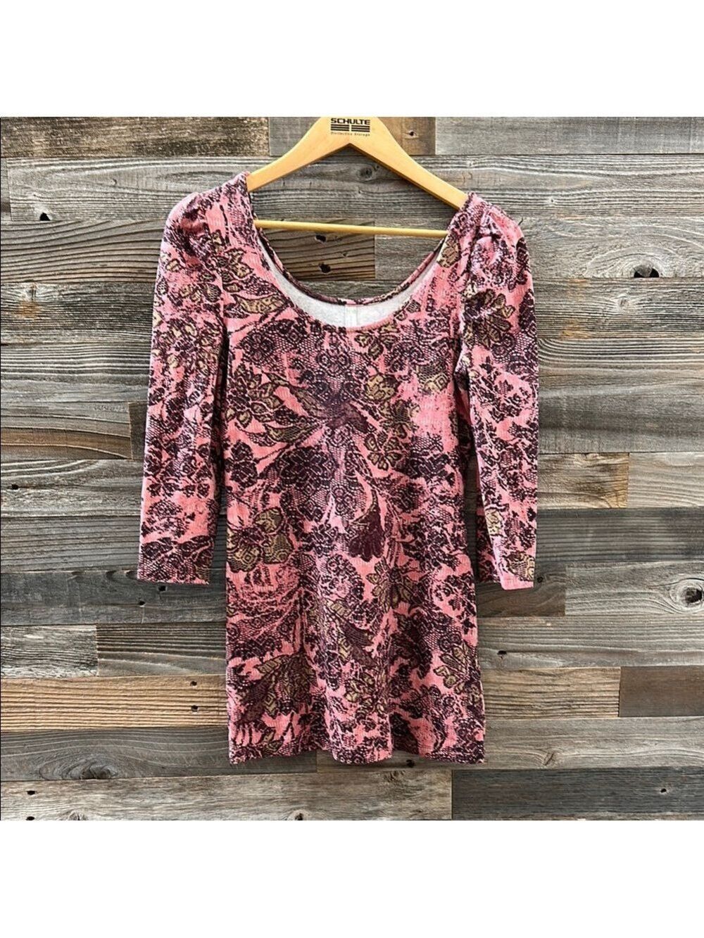 Free People Floral Pink Mini Dress Size Medium - Picture 7 of 7